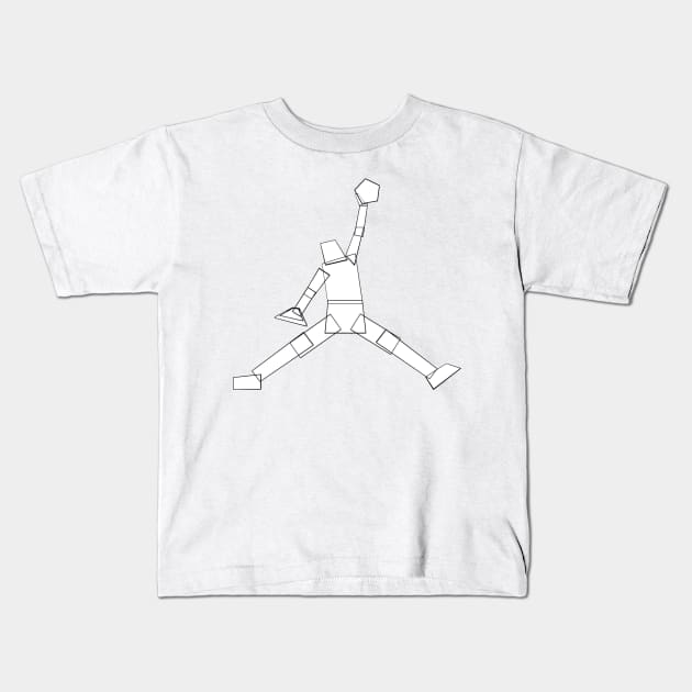 Air-Jordan Square Kids T-Shirt by joebodie